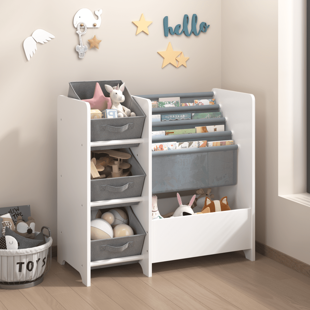 4-Tier Large Kids' Bookshelf And Toy Storage Organizer main image 0