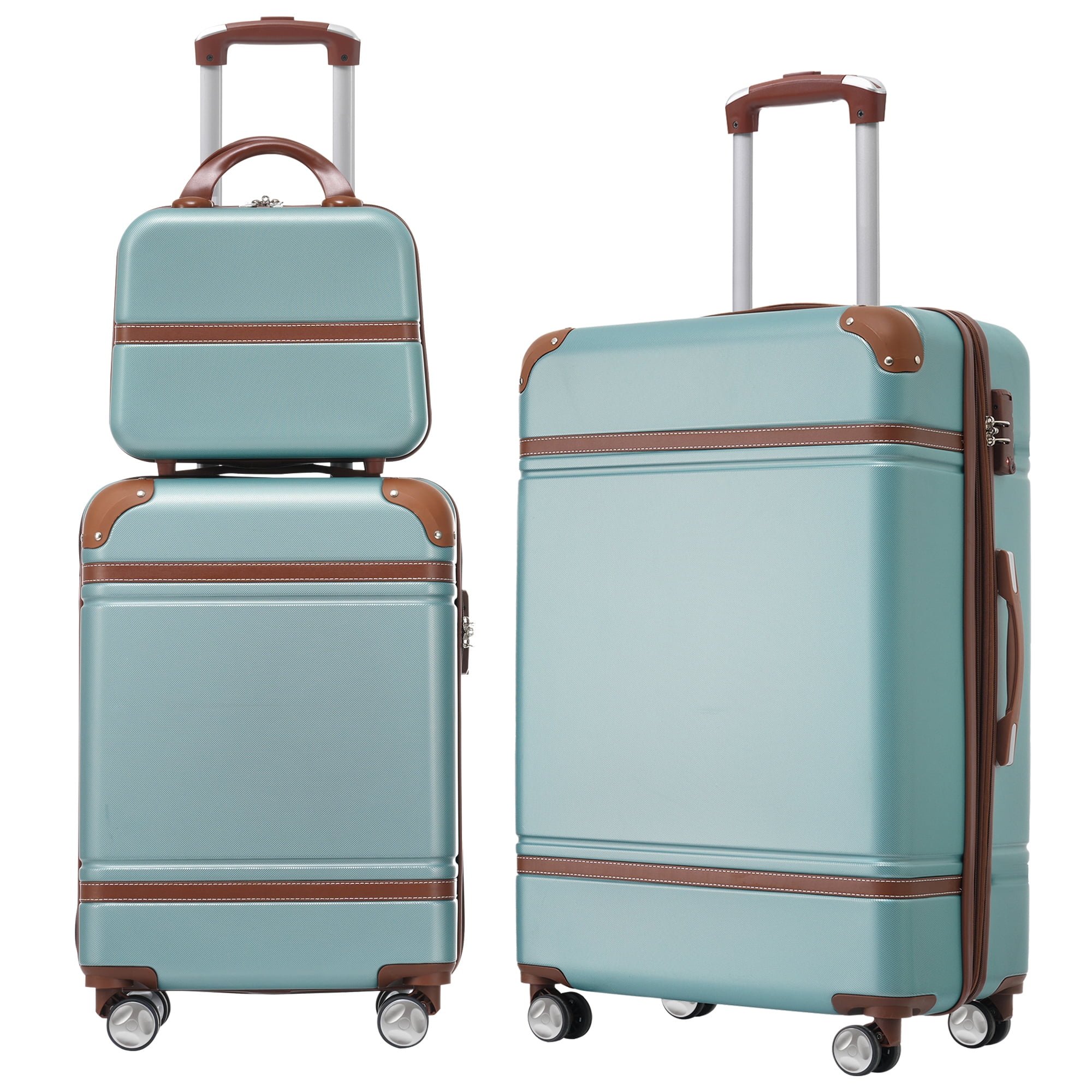 Oufan Luggage Sets of 3, Lightweight Travel Luggage with Expandable, Spinner Wheels & TSA Lock, Carry-On & Large Checked Luggage, 20"/24"/28"