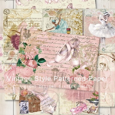 Ouginx 30Pcs Vintage Frame Scrapbook Paper, 110 x 150 mm Decoupage ...