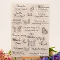 thumbnail image 1 of Ouginx Clear Stamps, Butterfly Letters Rubber Stamp for Scrapbooking and Card Making Supplies, 1 of 5