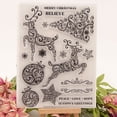 thumbnail image 1 of Ouginx Clear Stamps, Christmas Deer Rubber Stamp for Scrapbooking and Card Making Supplies, 1 of 5