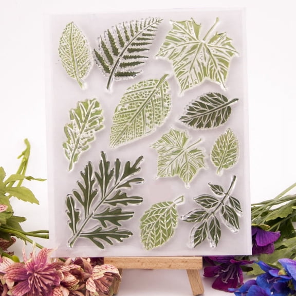 Ouginx Clear Stamps, Various Leaves Rubber Stamp for Scrapbooking and Card Making Supplies