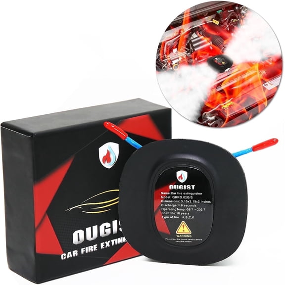 Ougist Automatic Aerosol Fire Suppression Device for Vehicle Engine Compartment, Adhesive Mount, for Electrical Panel & Cabinet