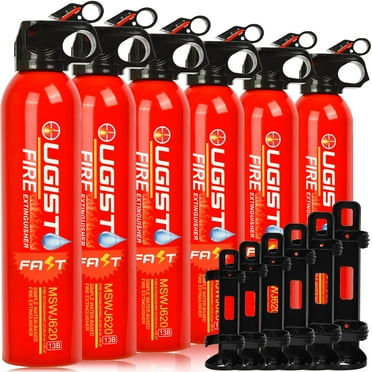 Ougist Durable 4 in-1 Mount Fire Extinguisher, Red, 11.14 lb, Pack