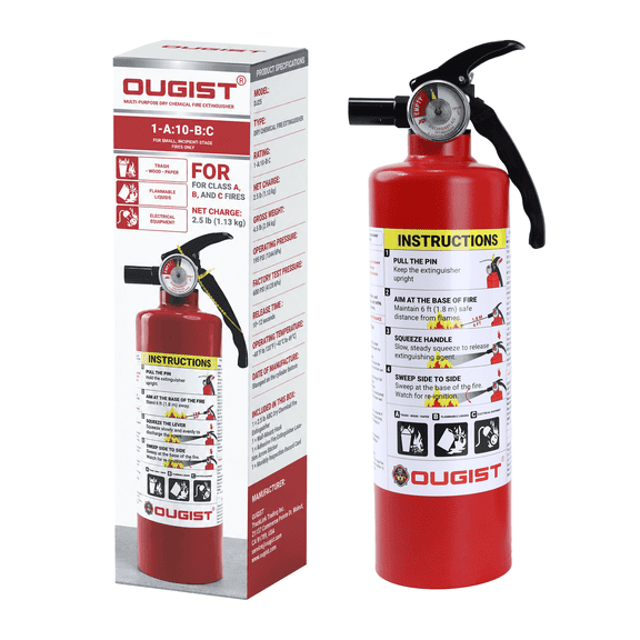 Ougist ABC Fire Extinguishers for Home, Residential 1A10BC, 1 Pack