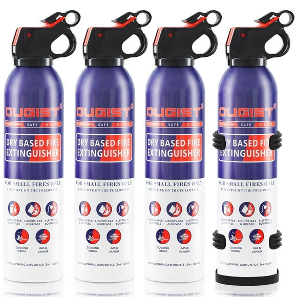 Ougist Dry Stop Fire Extinguisher Spray - 4 Pack 600g Quick-Acting Powder