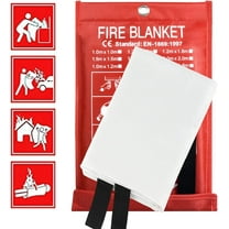 Ougist 40"x40" Fiberglass Fire Blanket for Kitchen, Home, Camping, Car Emergencies