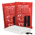 thumbnail image 1 of "Ougist Fire Blanket - 2 Pack, 40"" x 40"" Fiberglass Emergency Fire Retardant Blanket for Home, Kitchen, Camping, Car", 1 of 9