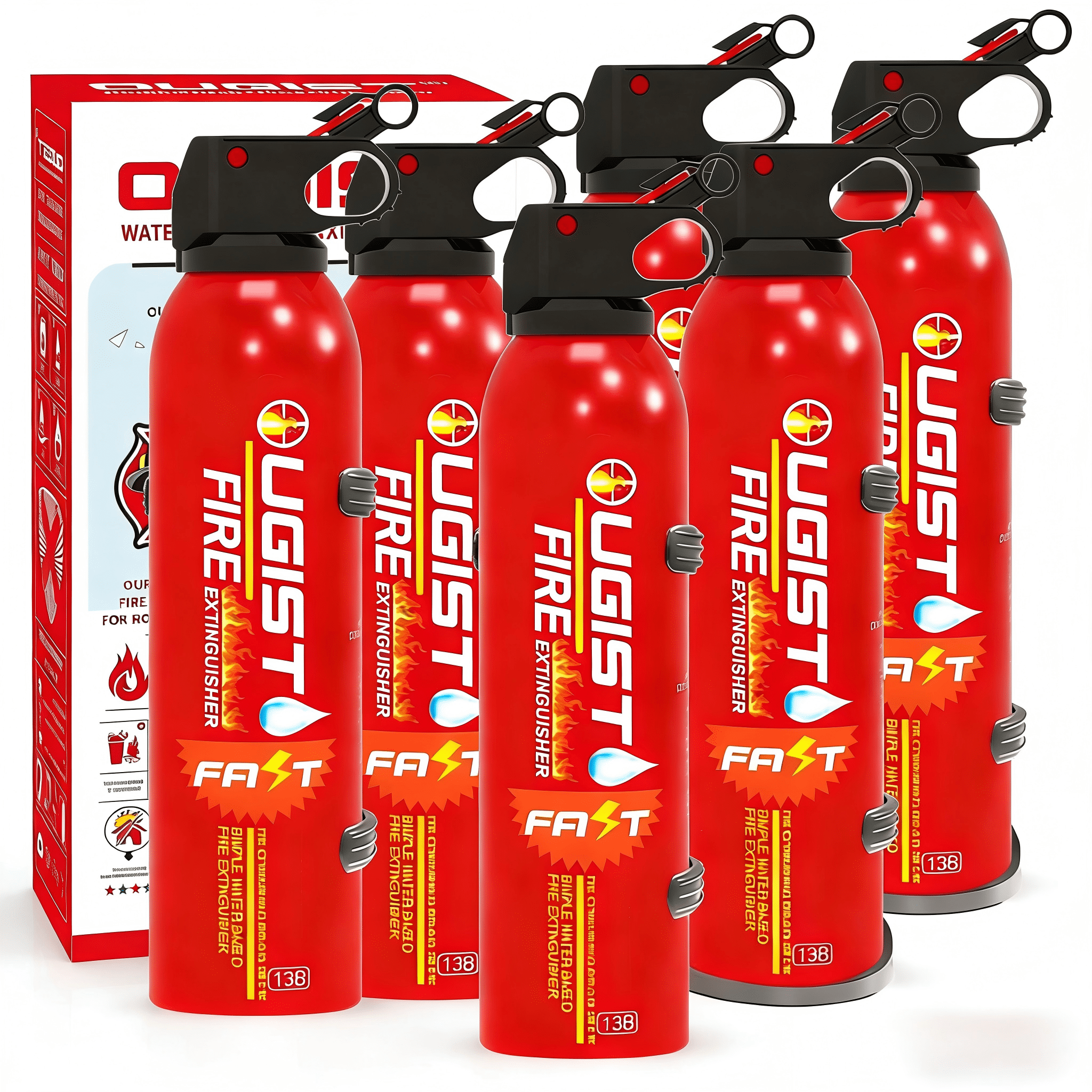 Ougist Handheld Fire Extinguisher 620ML, 4-in-1 Portable for Kitchen ...