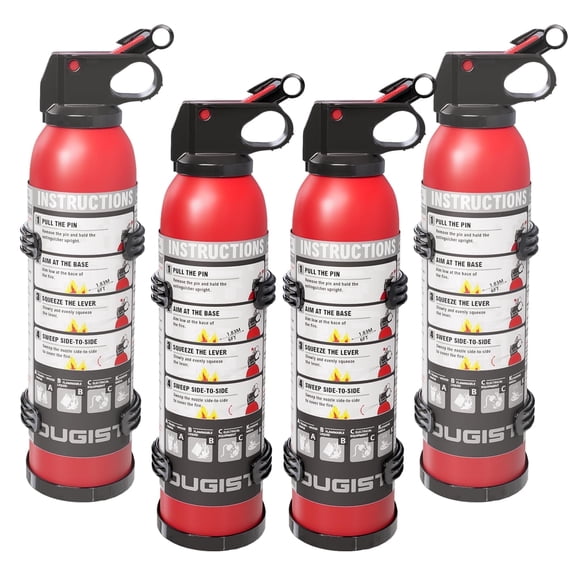 Ougist Portable Fire Extinguisher Spray for Home, Kitchen and Car, 1.32lbs Dry Chemical Fire Suppression Device, Easy Grab-and-Go Protection for Grease, Electrical, and Vehicle Fires 4-Pack