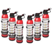 Ougist Portable Fire Extinguisher for Home, Kitchen, Car - 1.32lb ABC Dry Chemical, Red & Black, 6-pack