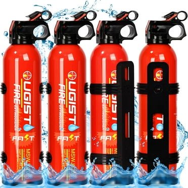 Ougist Portable Water-Based Fire Extinguisher, 620ml, 4 Count