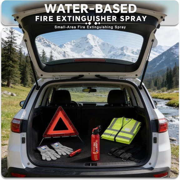 Ougist Roadside Emergency Car Kit with ABCK Fire Extinguisher for Vehicle