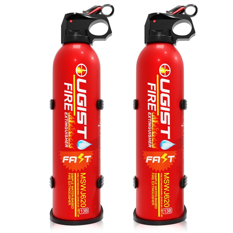 Ougist Special Water-Based Fire Extinguisher 2PCS /Set With Brackets  Prevents Combustibles From Burning Again 