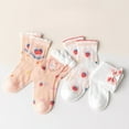 thumbnail image 1 of Ougyinr 1-12 Years Girls Socks Toddlers Ruffle Socks Girl's Dress Socks Baby Summer Socks Solid Socks 4 Pack for Baby Kids, 1 of 9