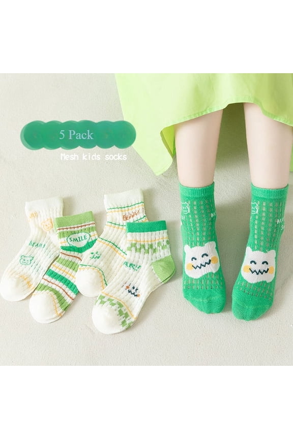 1-12 Years Toddler Baby Socks Short Socks Thin Socks Kids Socks Cotton Socks Breathable Socks Cartoon Socks for Boys Girls 5 Pack