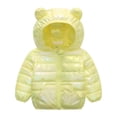 thumbnail image 1 of Ougyinr 1-6T Kids Baby Boys Girls Hooded Winter Coats Jacket Colorful Hoods Light Puffer Down Outerwear Jacket with Ears Outwear, 1 of 9