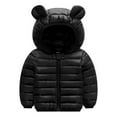 thumbnail image 1 of Ougyinr 6M-5Y Baby Boys Girls Winter Coats Toddler Bear Hoods Down Jacket Infant Kids Light Puffer Padded Outwear, 1 of 9