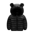 thumbnail image 1 of Ougyinr 6M-5Y Baby Boys Girls Winter Coats Toddler Bear Hoods Down Jacket Infant Kids Light Puffer Padded Outwear, 1 of 9