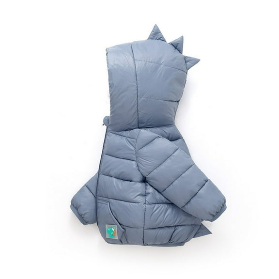 Ougyinr Baby Toddler Boys Girls Winter Dinosaur Hooded Puffer Jackets Kids Coats Warm Zip-UP Padded Outerwear
