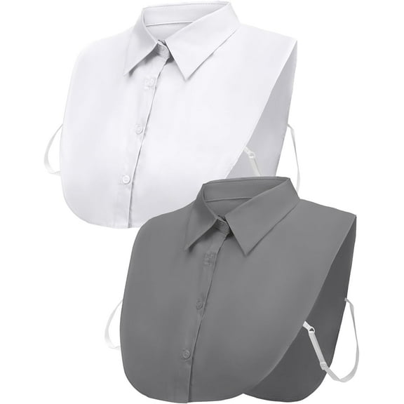 Ougyinr Fake Collar Detachable Collar for Women Shirts Collar Soft and Breathable Collar Half False Blouse 2 Pieces