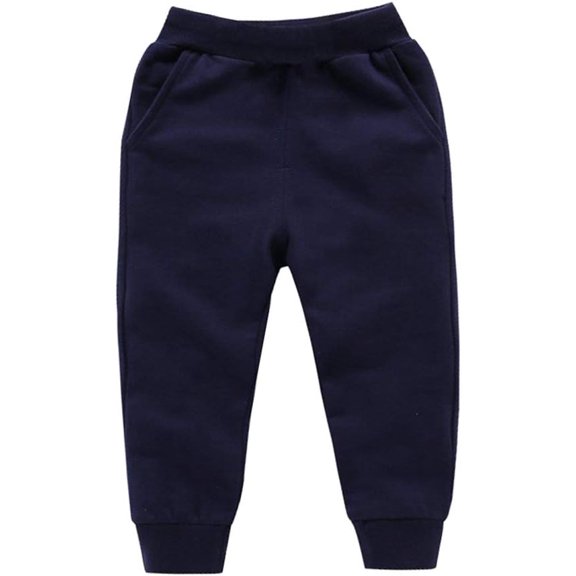 Ougyinr Kids Baby Sweatpants for Boys Girls Casual Jogger Pants Cotton Color Pants Toddler Athletic Trousers With Pockets