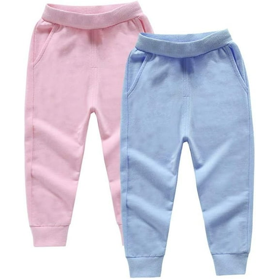Ougyinr Kids Baby Sweatpants for Boys Girls Casual Jogger Pants Cotton Color Pants Toddler Athletic Trousers With Pockets