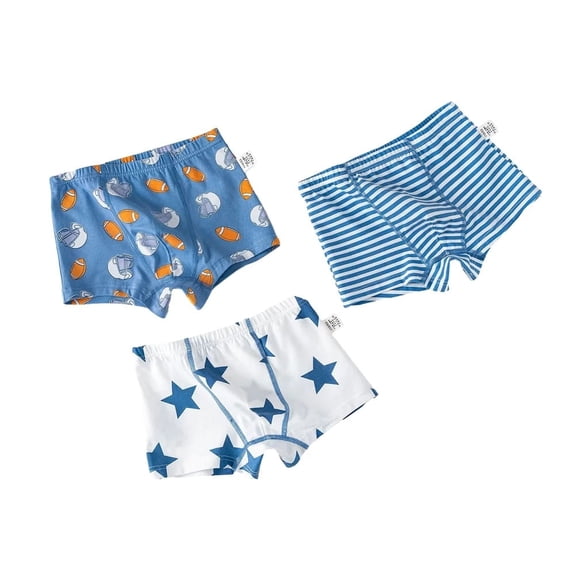 Ougyinr Kids Boxer Brief Underwear for Boys Girls,4-11 Years Boxer Briefs Panties Cartoon Boxer Underwear Cotton Briefs Breathable (4 Pack/3 Pack)