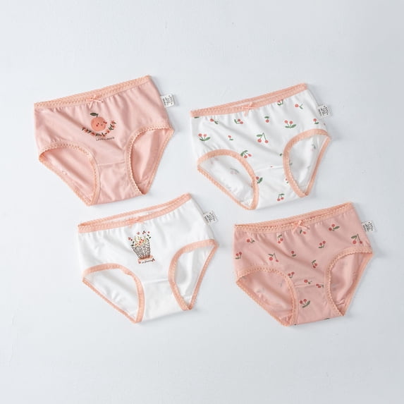 Ougyinr Little Girl Underwear Briefs Toddler Panties Big Kids Undies Cartoon Soft Cotton Panties