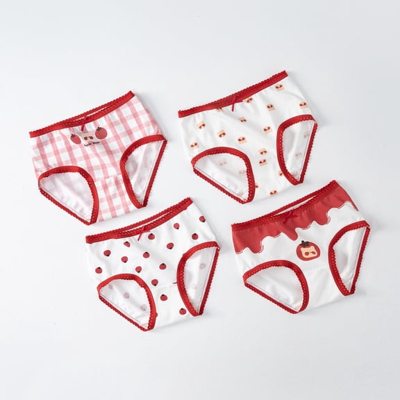 Ougyinr  Little Girls' Soft Cotton Underwear Kids Cool Breathable Comfort Panty Briefs Toddler Undies(Pack of 4)