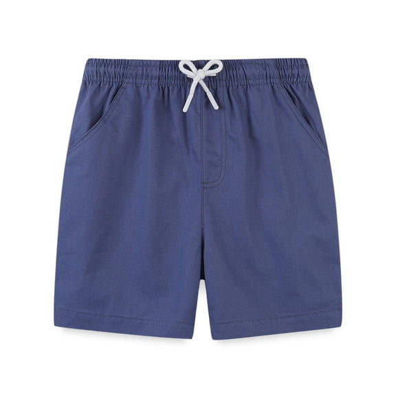 Ougyinr Littler Boys Shorts Kids Toddler Boys Summer Cotton Shorts with Drawstring Casual Elastic Waist Shorts with Pocket