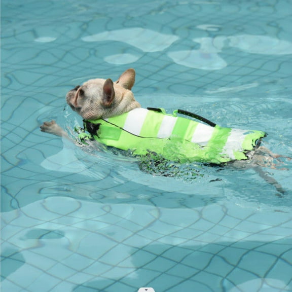Ougyinr Pet Dog Swimming Swimming Dog Clothing Jacket, Light Pet Vest Swimsuit Vest Jacket，Adjustable Dog Swimming，for Medium and Large Dogs（XS-XXL)