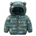 thumbnail image 1 of Ougyinr Toddler Baby Boys Girls Winter Coats Kids Warm Hoods Light Puffer Down Jacket Outwear Newborn Cute Outfits for 1-5 Years, 1 of 8
