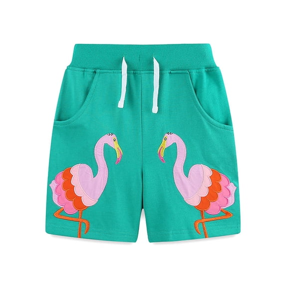 Ougyinr Toddler Baby Girls Shorts Toddler Boys Cotton Shorts with Drawstring Casual Elastic Waist Clothes for Summer 2-7T