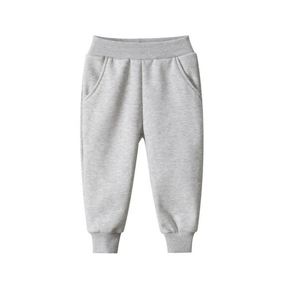 Ougyinr Toddler Boys' Jogger Pants Sweatpants Fleece Sweat pants Trousers with Pockets Color Sport Pants Kids Elastic Waist Jogger for 1 -7 Years