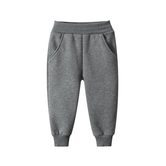 Ougyinr Toddler Boys' Jogger Pants Sweatpants Fleece Sweat pants Trousers with Pockets Color Sport Pants Kids Elastic Waist Jogger for 1 -7 Years