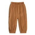 thumbnail image 1 of Ougyinr Toddler Kids Casual Soft Trousers for Boys Girls Spring Summer Sweatpants Baby Comfy Cotton Linen Bloomers Elastic Pants Long Pants  Joggers Mosquito Pants for 1-8Y, 1 of 8