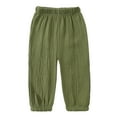 thumbnail image 1 of Ougyinr Toddler Kids Casual Soft Trousers for Boys Girls Spring Summer Sweatpants Baby Comfy Cotton Linen Bloomers Elastic Pants Long Pants  Joggers Mosquito Pants for 1-8Y, 1 of 9