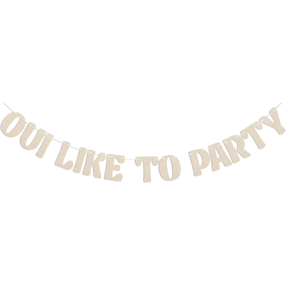 Oui Like to Party Banner - French Hen Party Decorations Funny Engagement Party Banner Paris Bachelorette Party Decorations Champagne Gold Glitter