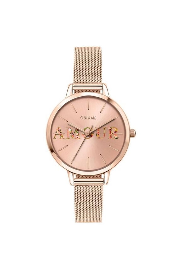 Fleurette Rose Gold Tone Stainless Steel Quartz ME010043 Women's Watch