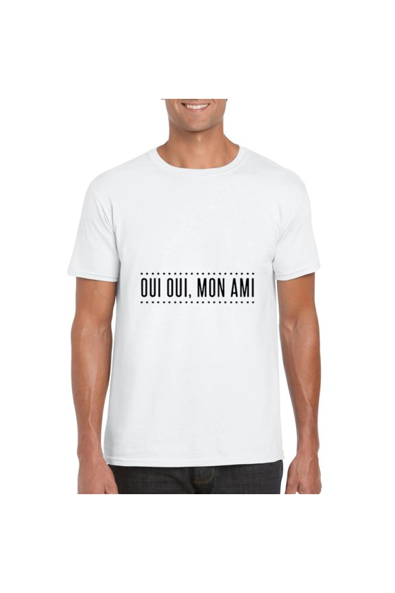 Oui Oui Mon Ami Yes My Friend Lafayette Hamilton Adult T-Shirt, for men & women, up to size 5XL