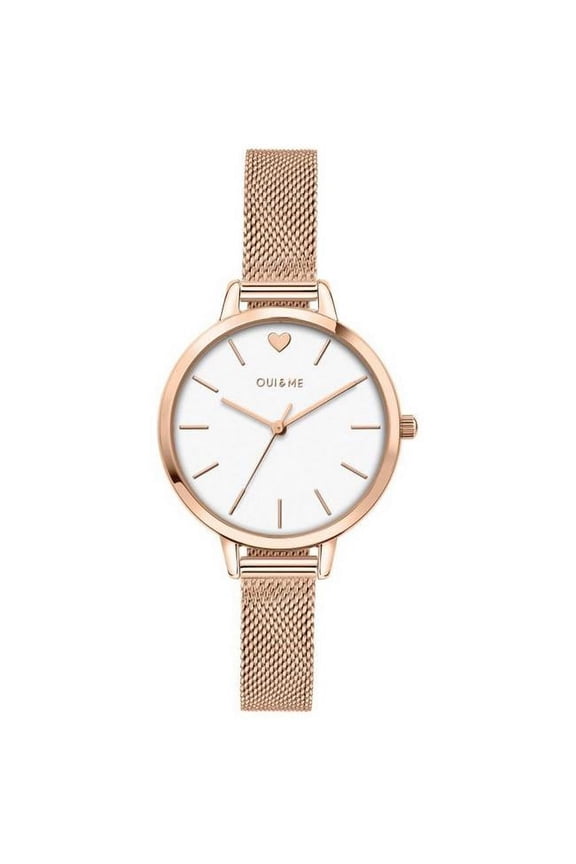 Petite Amourette White Dial Rose Gold Tone Stainless Steel Quartz ME010051 Women's Watch