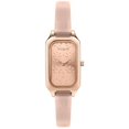 thumbnail image 1 of Oui Plus Me  20 mm Finette Rose Gold Sunray Dial Leather Strap Quartz Women Fashion Watch, Blue, 1 of 1