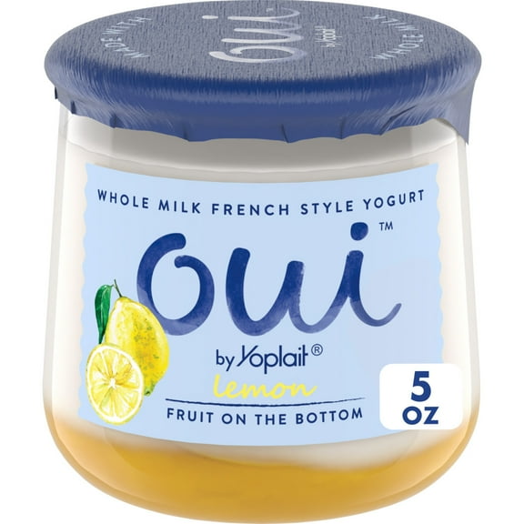 Oui by Yoplait French Style Lemon Whole Milk Yogurt, 5 OZ Jar