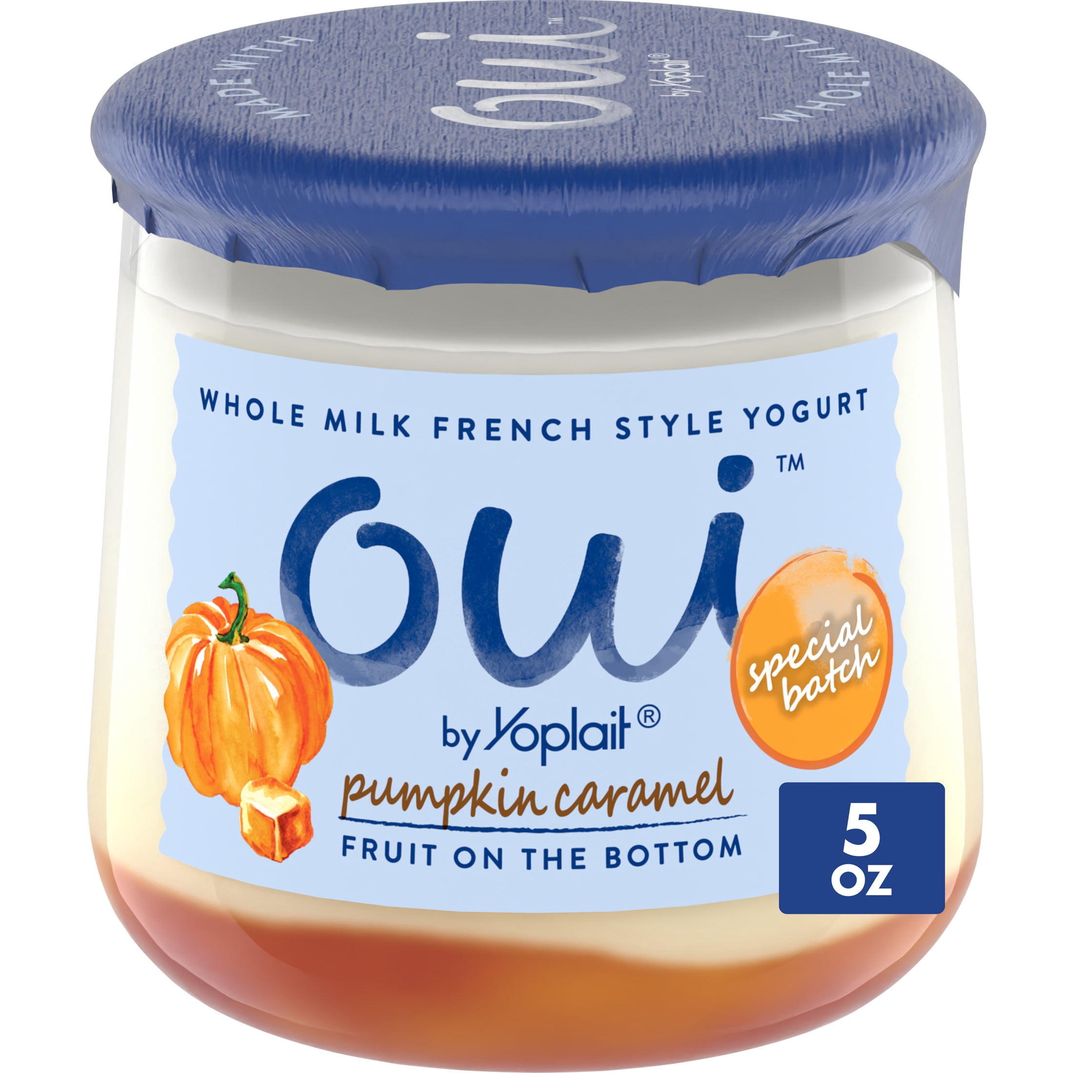Oui by Yoplait French Style Pumpkin Caramel Whole Milk Yogurt 5 OZ Jar