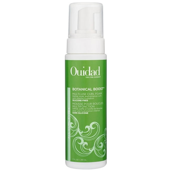 Ouidad Botanical Boost Multi-Use Mousse for Curly Hair, 7 fl oz, Lightweight Hair Styling Foam