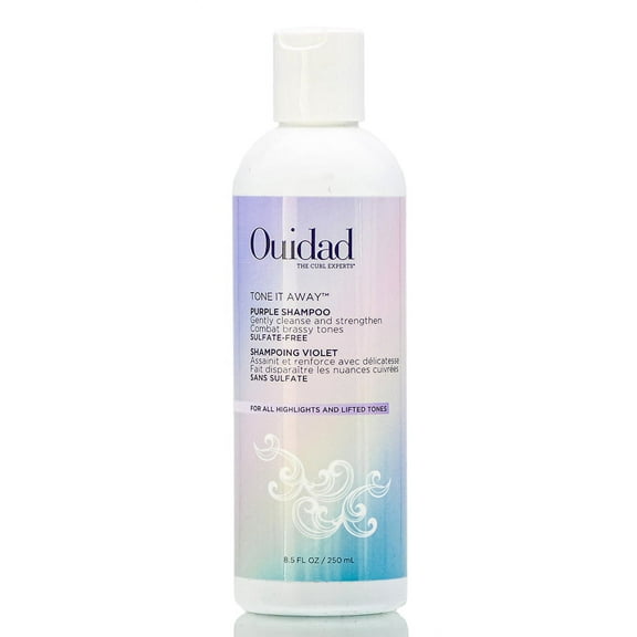Ouidad Tone It Away Purple Shampoo, Gently Cleanses Curls & Helps Prolong Color, 8.5 oz