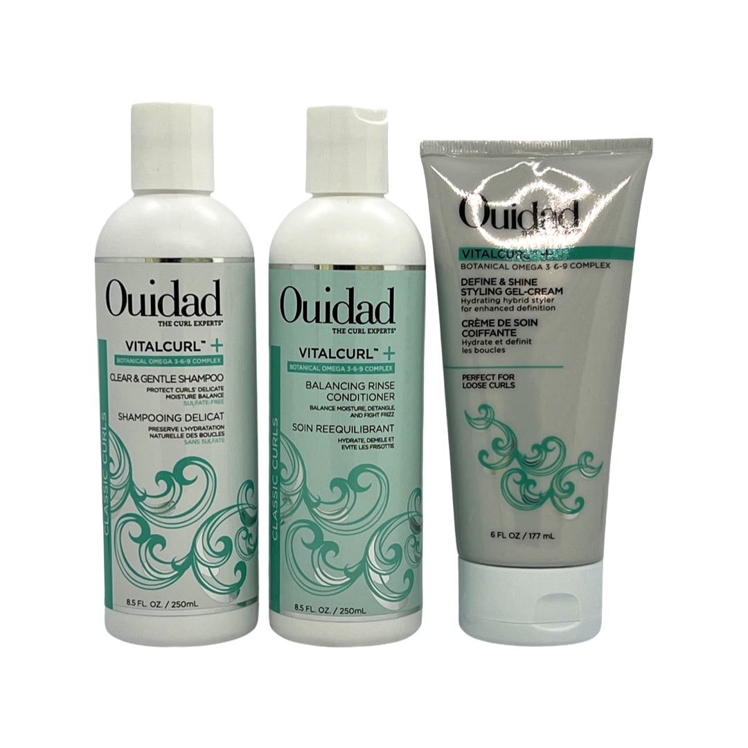 Ouidad VitalCurl + Shampoo & Conditioner 8.5 Oz, Define & Shine Styling