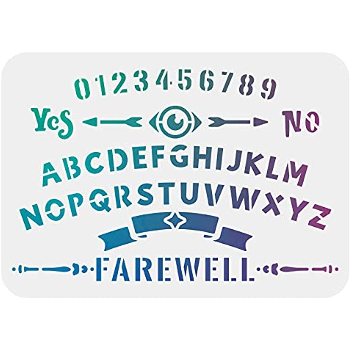 Ouija Board Stencil (12 ouija-board-stencil-12-x8-30x21cm-rectangle-ouija-board-painting-stencil-template-reusable-diy-stencil-template-for-painting-on-wood-walmart-com