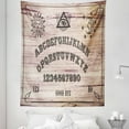 thumbnail image 1 of Ouija Board Tapestry, Wooden Texture Talking Board with Alphabet Letters, Fabric Wall Hanging Decor for Bedroom Living Room Dorm, 5 Sizes, Dark Taupe Warm Taupe, by Ambesonne, 1 of 1
